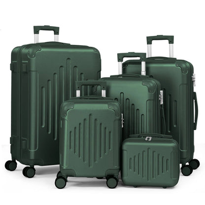 Durable 5 Piece Hardside Luggage Set with Spinner Wheels - Halri