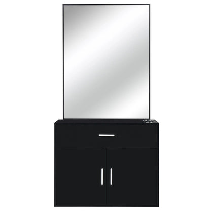 Modern Salon Storage Cabinet with Mirror and Drawers