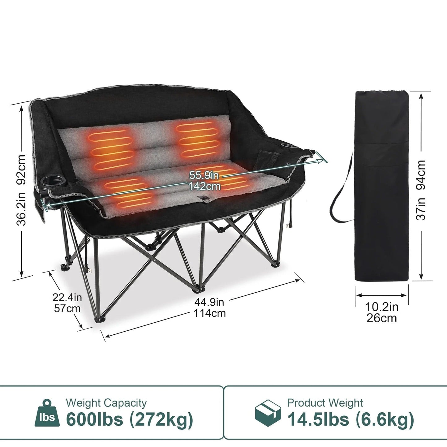 Warm Dual Outdoor Folding Chair