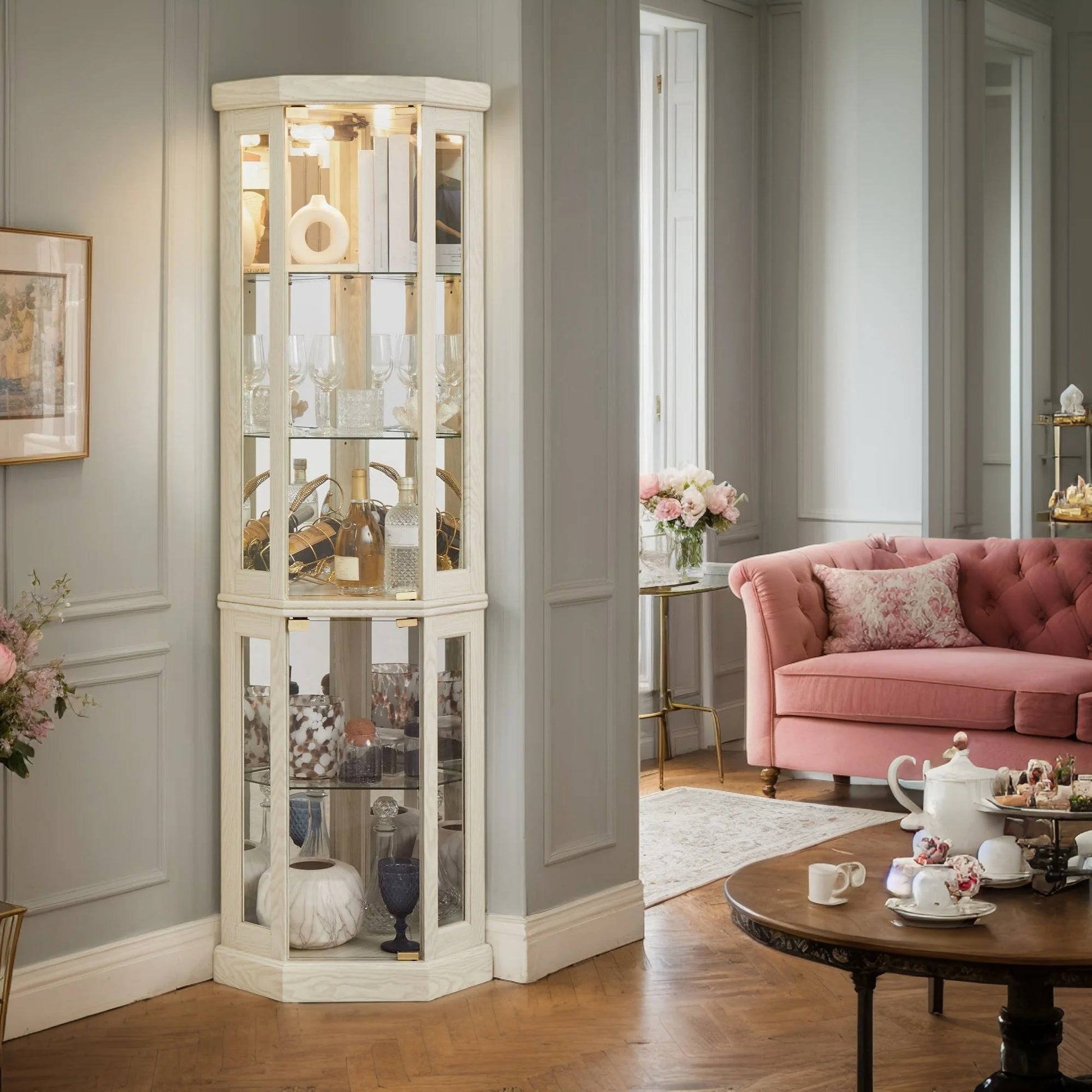 Traditional Display Corner Cabinet - Halri