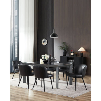 Comfortable Brown Leather Dining Seat Chairs