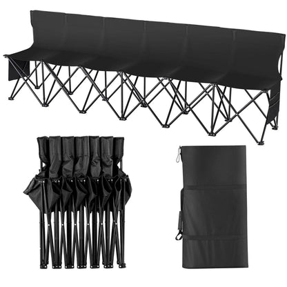 Portable 6 Seat Folding Sports Bench