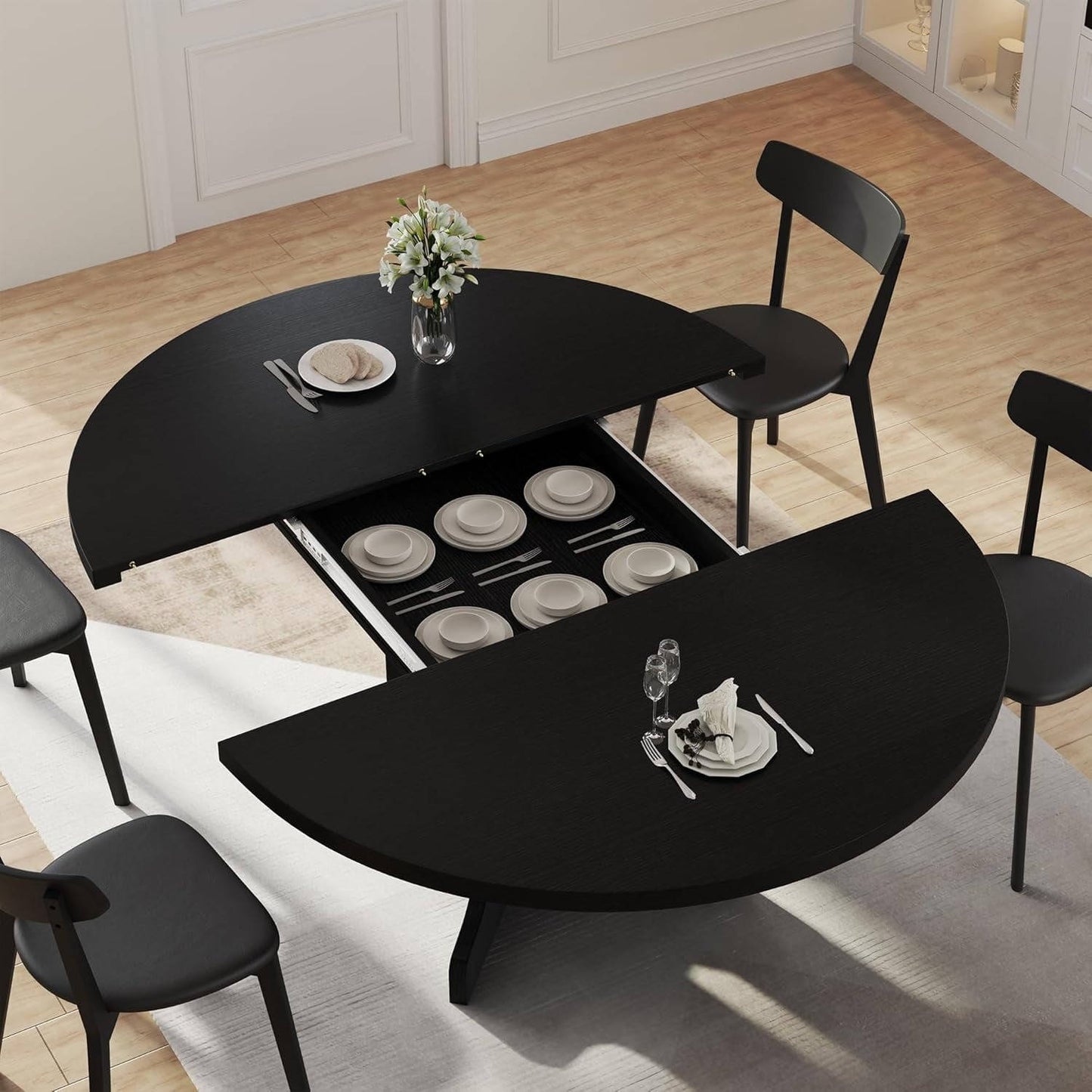 Space Saving Circular Table for 6 People