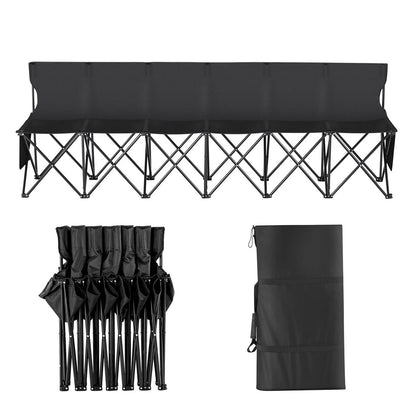 Portable 6 Seat Folding Sports Bench