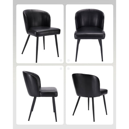Comfortable Brown Leather Dining Seat Chairs