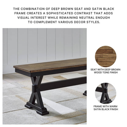 Rustic Wooden Dining Room Bench