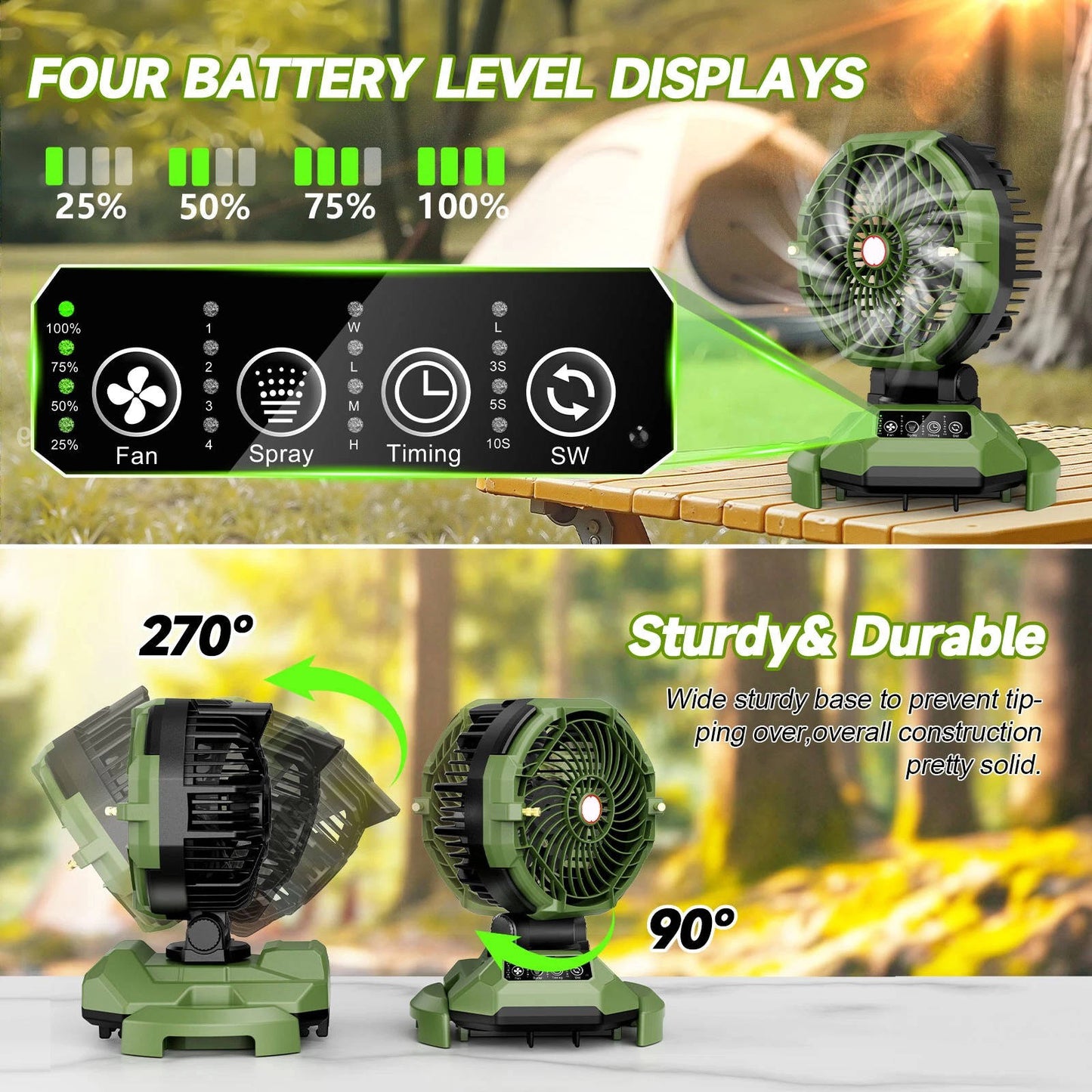 Outdoor Cooling Portable Mist Fan