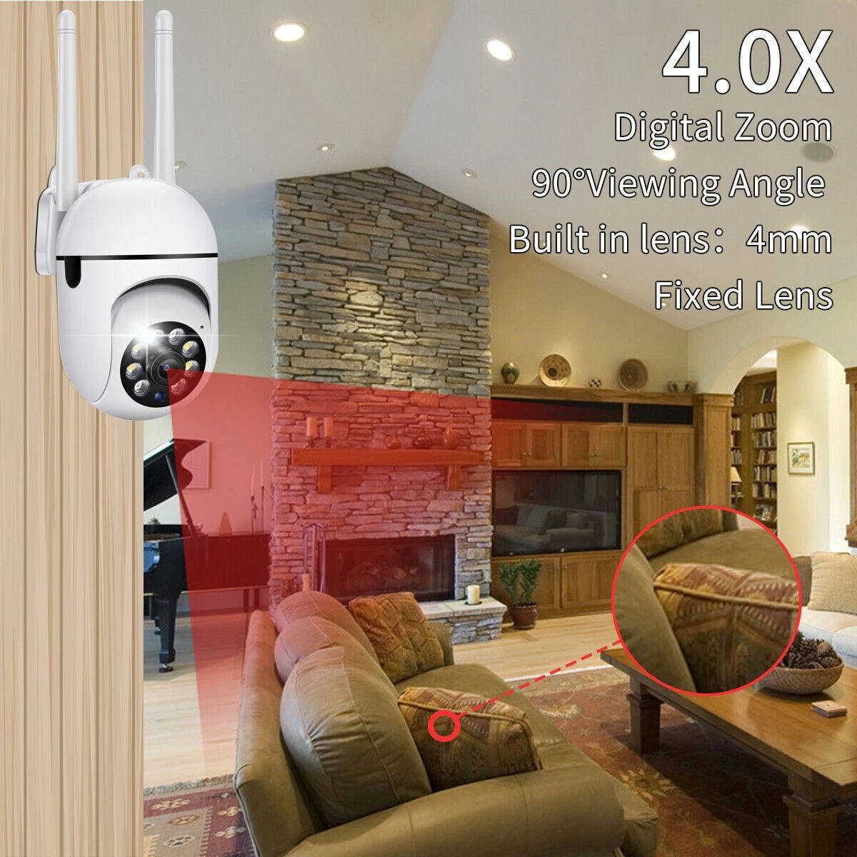 2 Pack Wireless Home Security Cameras, 1080P HD, Night Vision