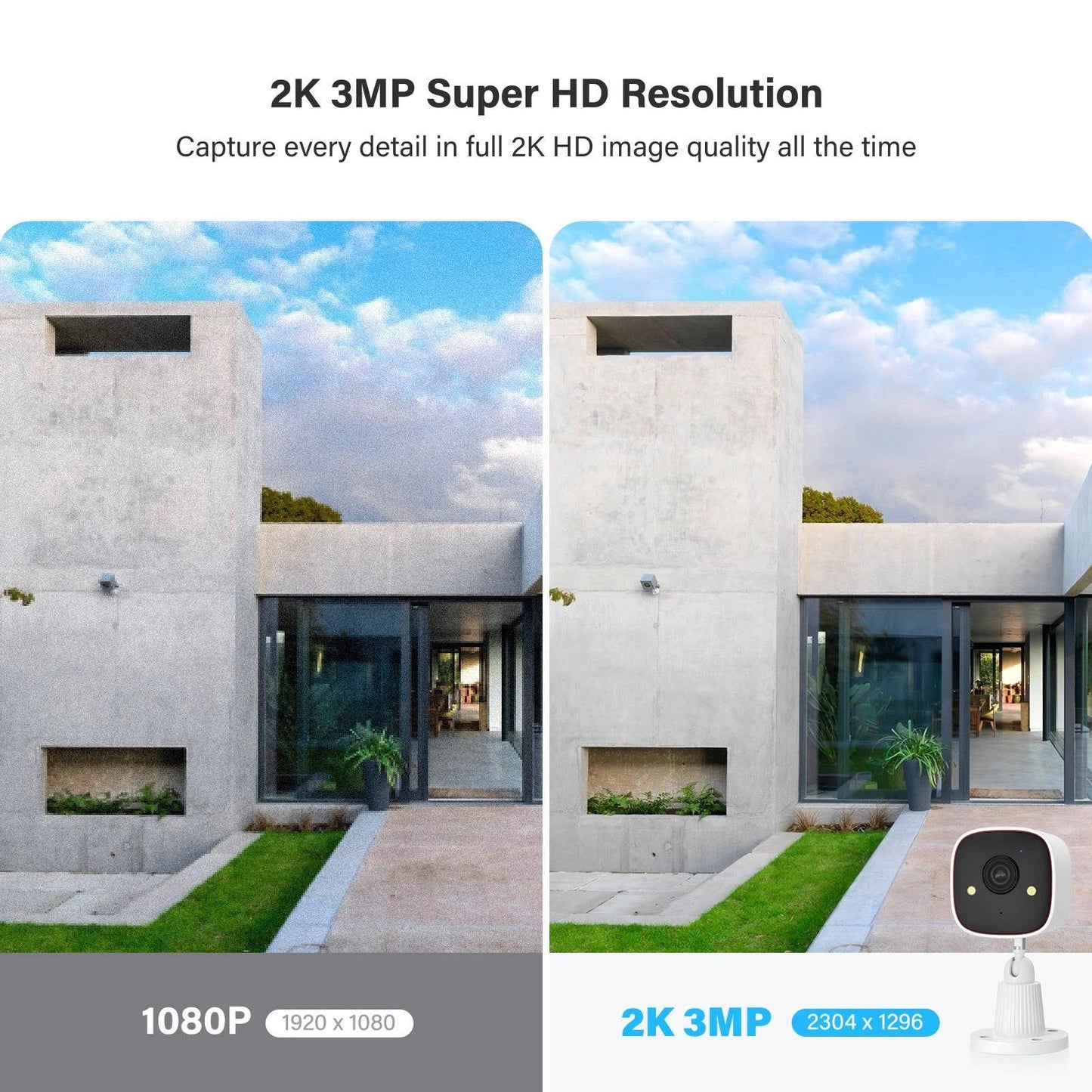 4 Pack Wi-Fi Outdoor Security Cameras 3MP Night Vision