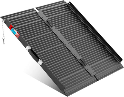 Compact Lightweight Folding Ramp Non-Slip 600lb Capacity