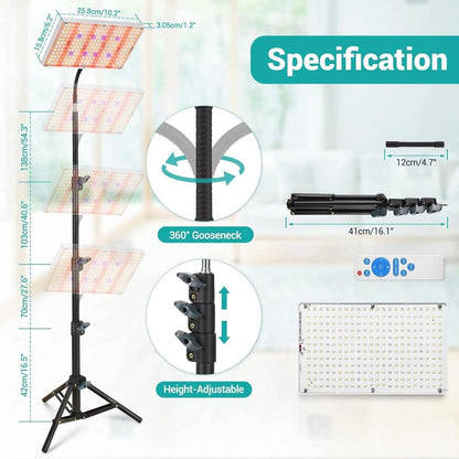 Bright Adjustable Floor Lamp for Indoor Gardening