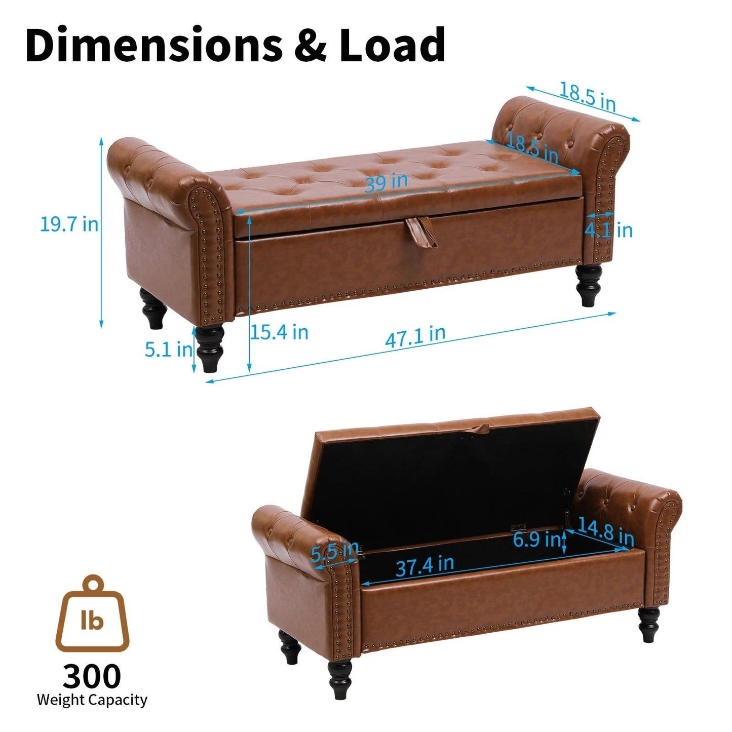 Comfortable Bedroom Storage Bench Seat