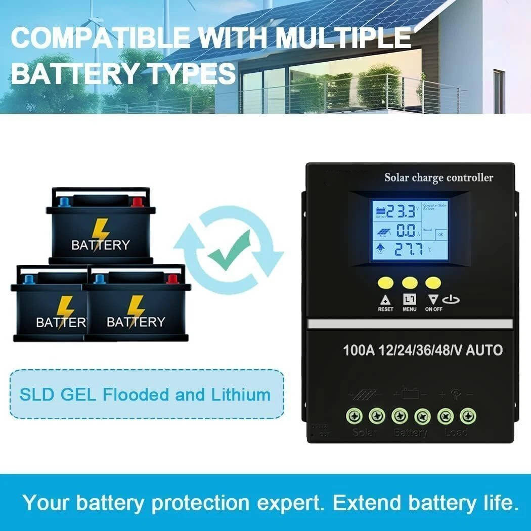 High Efficiency Solar Panel Charge Controller 12/24/36/48v