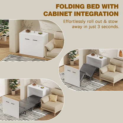 Space Saving Wall Bed with Desk and Mattress