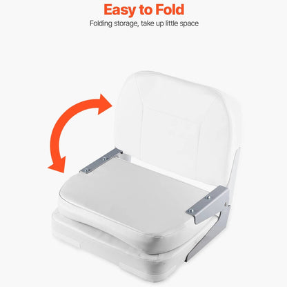 Portable Boat Seat with Low Back Support