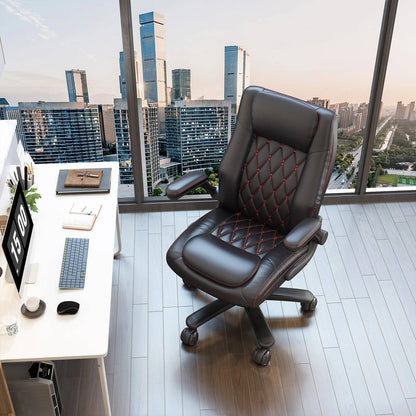 Ergonomic Tall Leather Office Chair