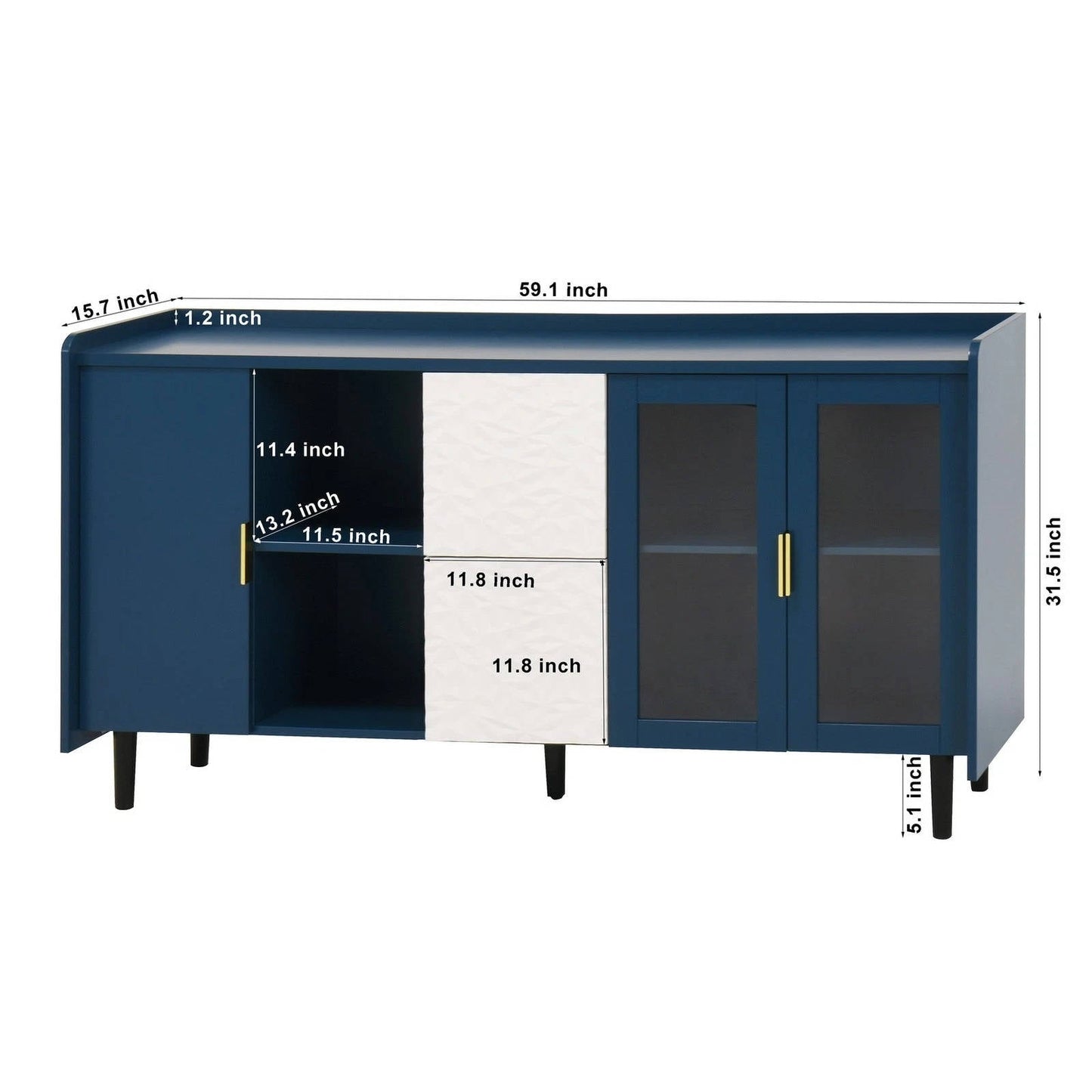 Stylish Coffee Station Cabinet with Shelves