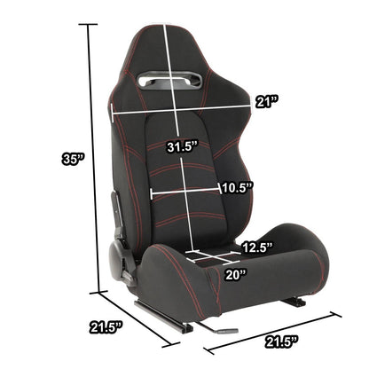Sport Racing Bucket Seats Pair