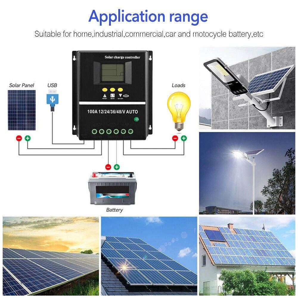 High Efficiency Solar Panel Charge Controller 12/24/36/48v