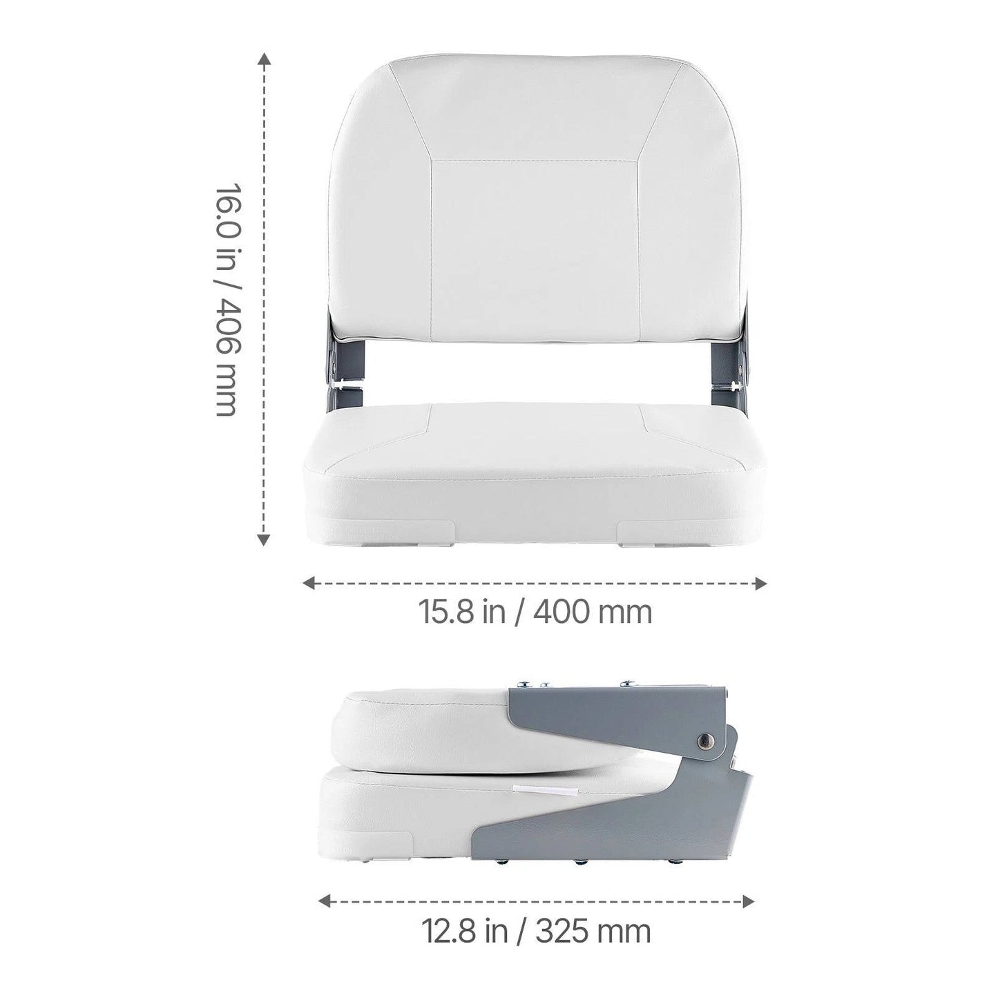 Portable Boat Seat with Low Back Support