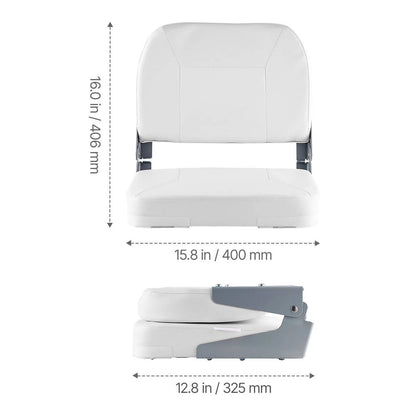 Portable Boat Seat with Low Back Support