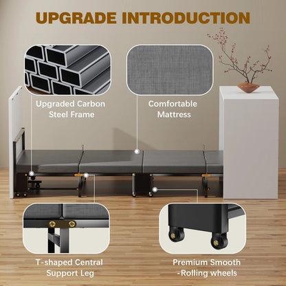 Space Saving Wall Bed with Desk and Mattress