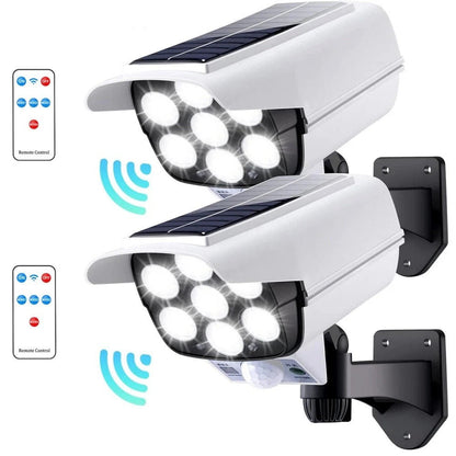 2 Pack Solar Powered Motion Lights 77 LED Outdoor Spotlights - Halri