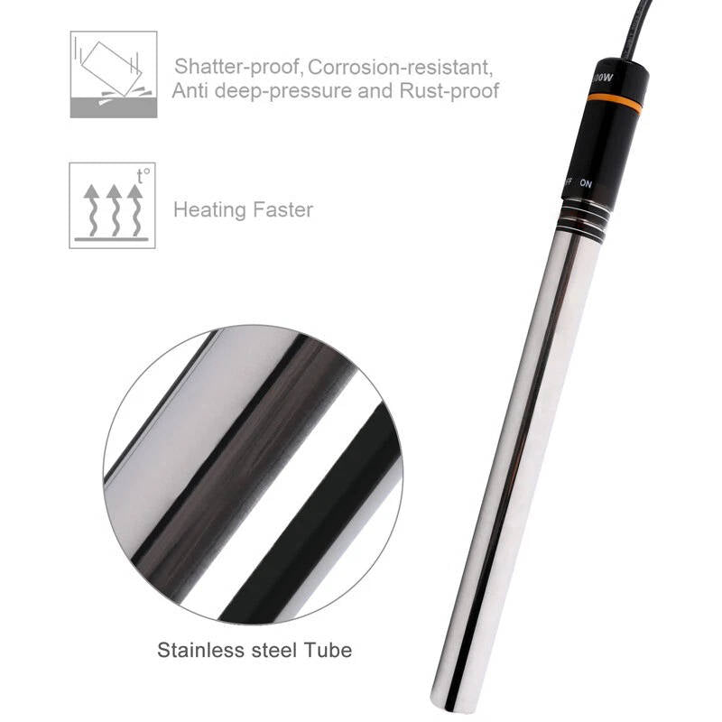 Powerful Submersible Aquarium Heater with Thermostat