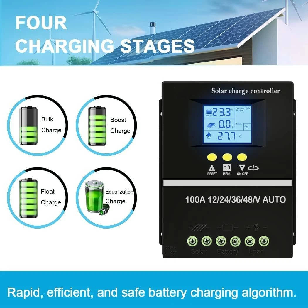 High Efficiency Solar Panel Charge Controller 12/24/36/48v