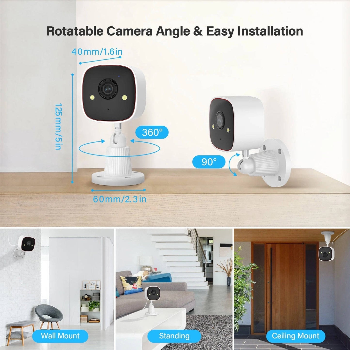 4 Pack Wi-Fi Outdoor Security Cameras 3MP Night Vision