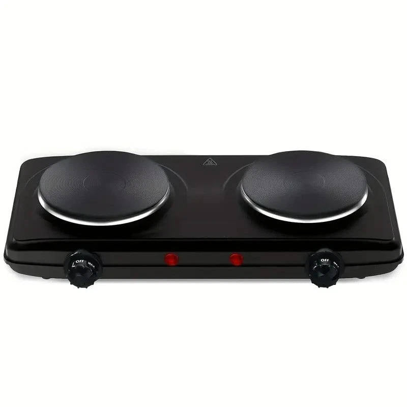 Compact Double Burner Electric Stove Cooktop 120V