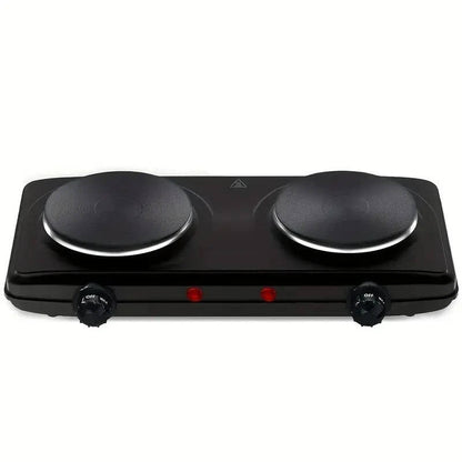 Compact Double Burner Electric Stove Cooktop 120V
