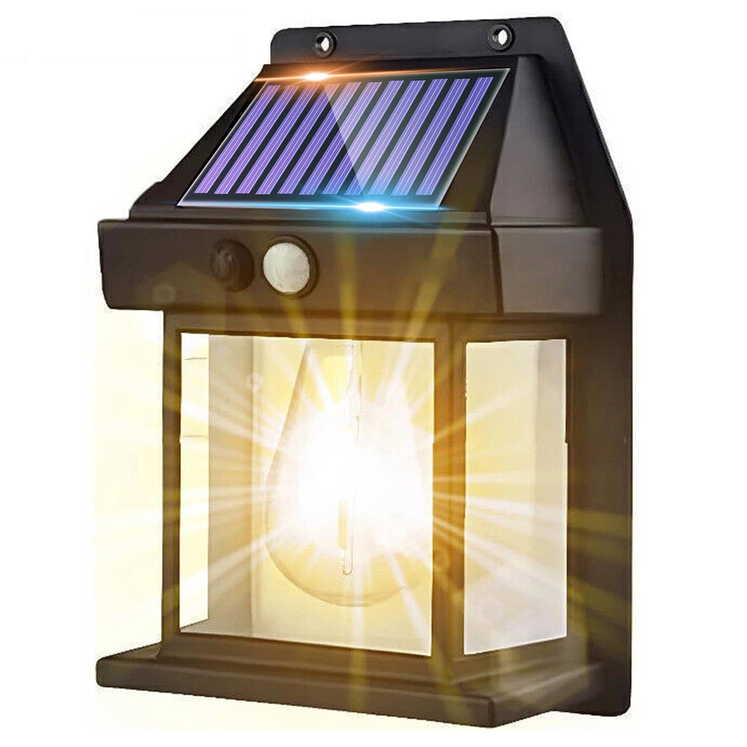 Bright Solar Powered Outdoor Wall Lantern - Halri
