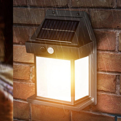 Bright Solar Powered Outdoor Wall Lantern