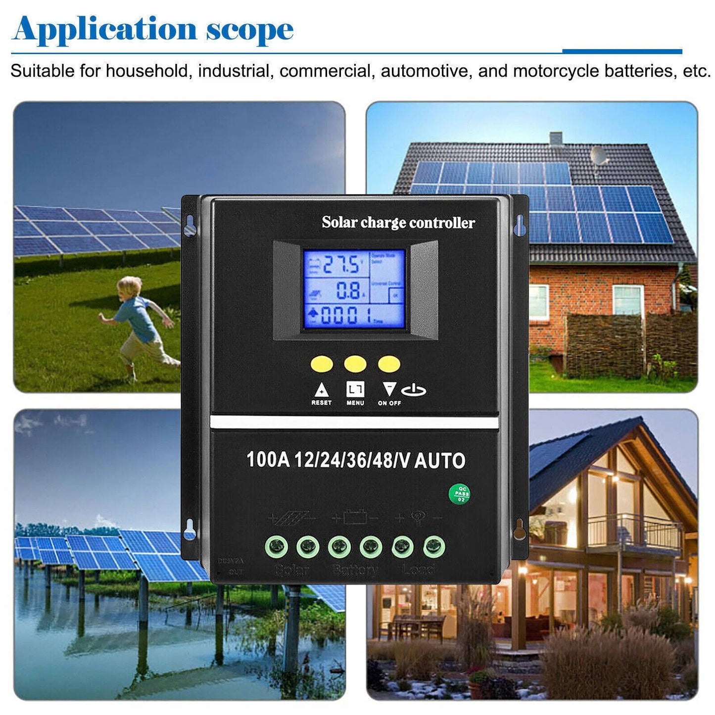 High Efficiency Solar Panel Charge Controller 12/24/36/48v