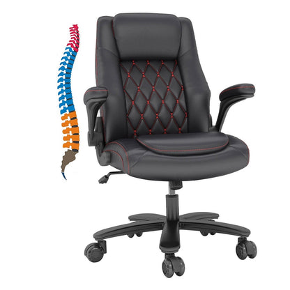 Ergonomic Tall Leather Office Chair