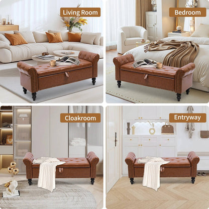 Comfortable Bedroom Storage Bench Seat