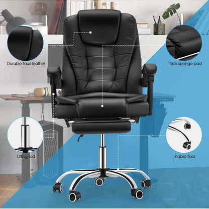 Comfortable Office Chair with Massage and Adjustable Back