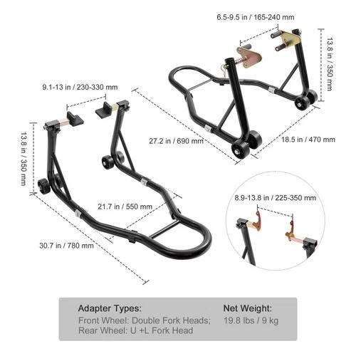 Heavy Duty Motorcycle Lift Stands 850lb Capacity