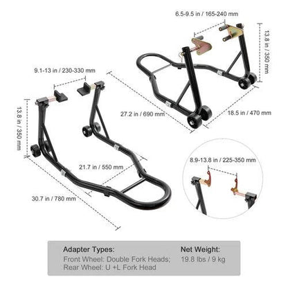 Heavy Duty Motorcycle Lift Stands 850lb Capacity