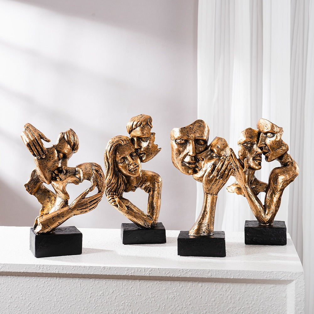 Romantic Lover Figurine Modern Home Decoration Piece