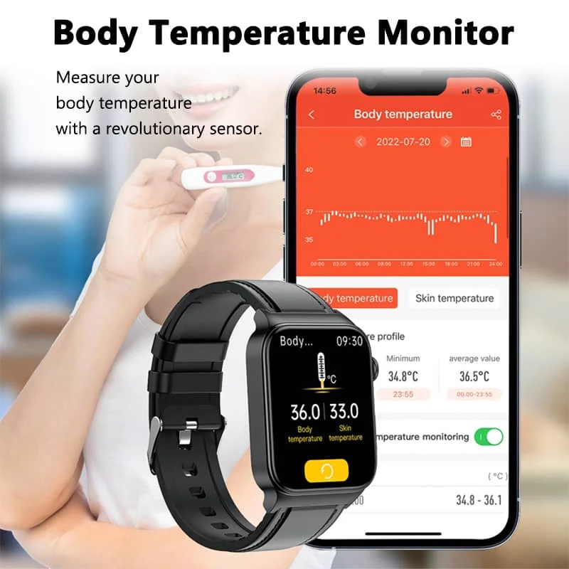 Advanced Fitness Smartwatch - Blood Pressure & Heart Monitor