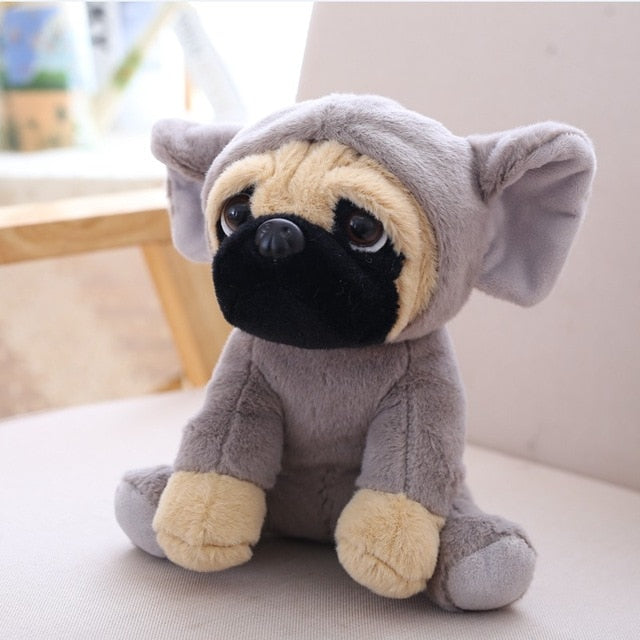 Niedliche Mops-Plüschtierkollektion