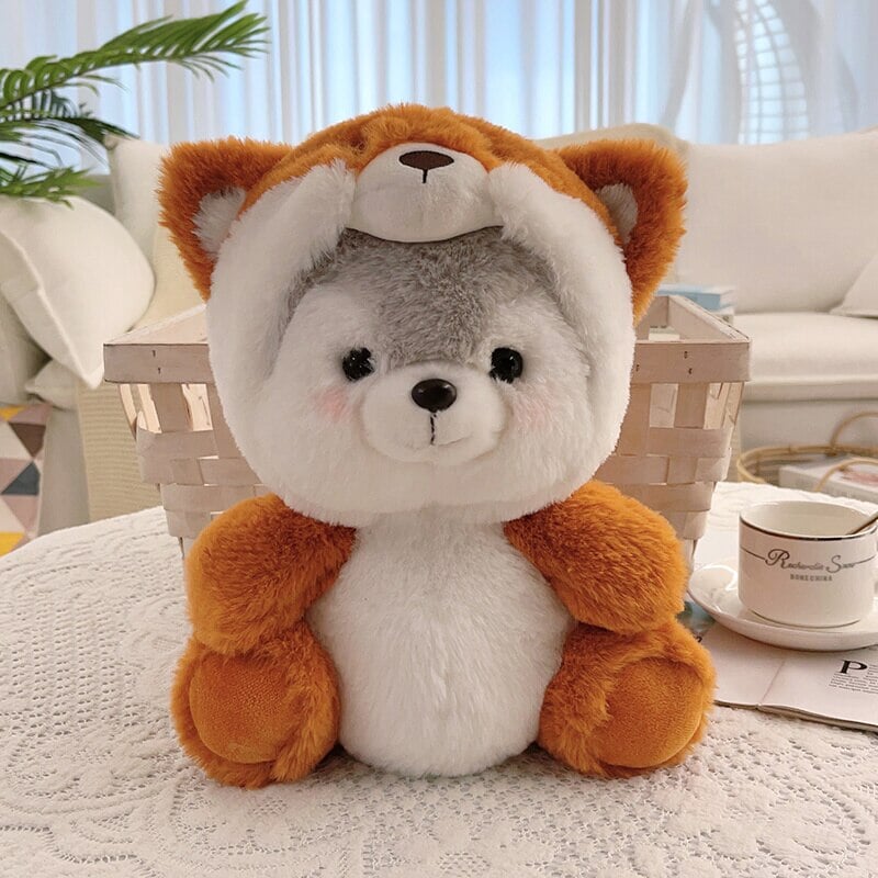 Kuschelige Husky-Teddybär-Freunde