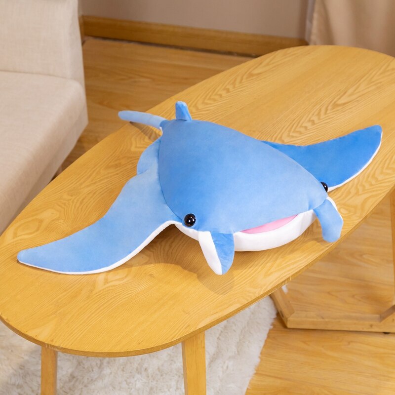 Niedliche blaue Mantarochen-Plüschtiere