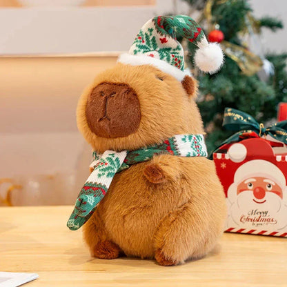 Niedliche Capybara-Weihnachtsplüschtiere