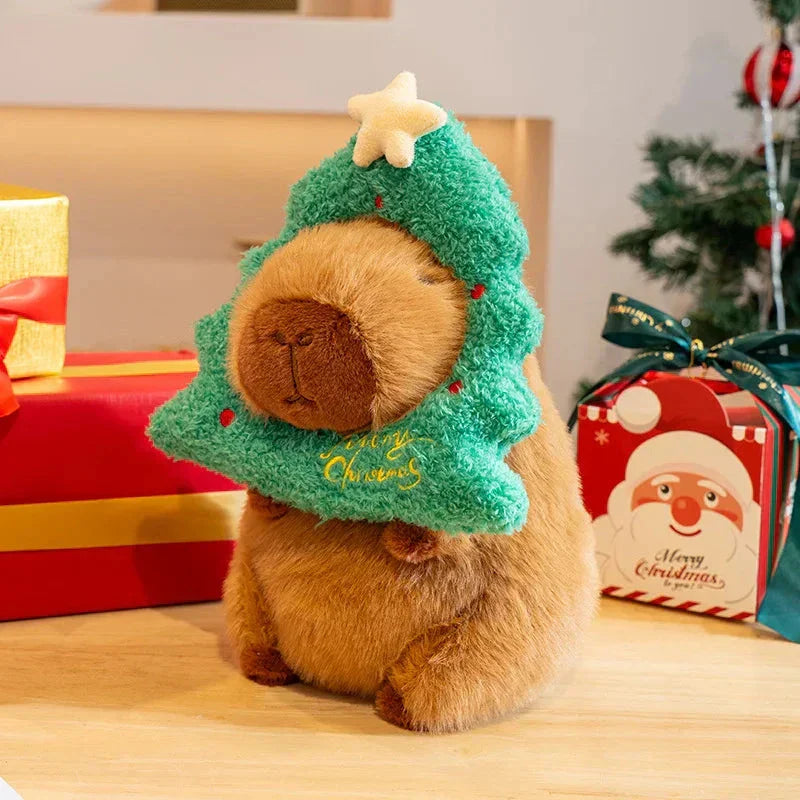 Niedliche Capybara-Weihnachtsplüschtiere