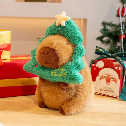 Niedliche Capybara-Weihnachtsplüschtiere