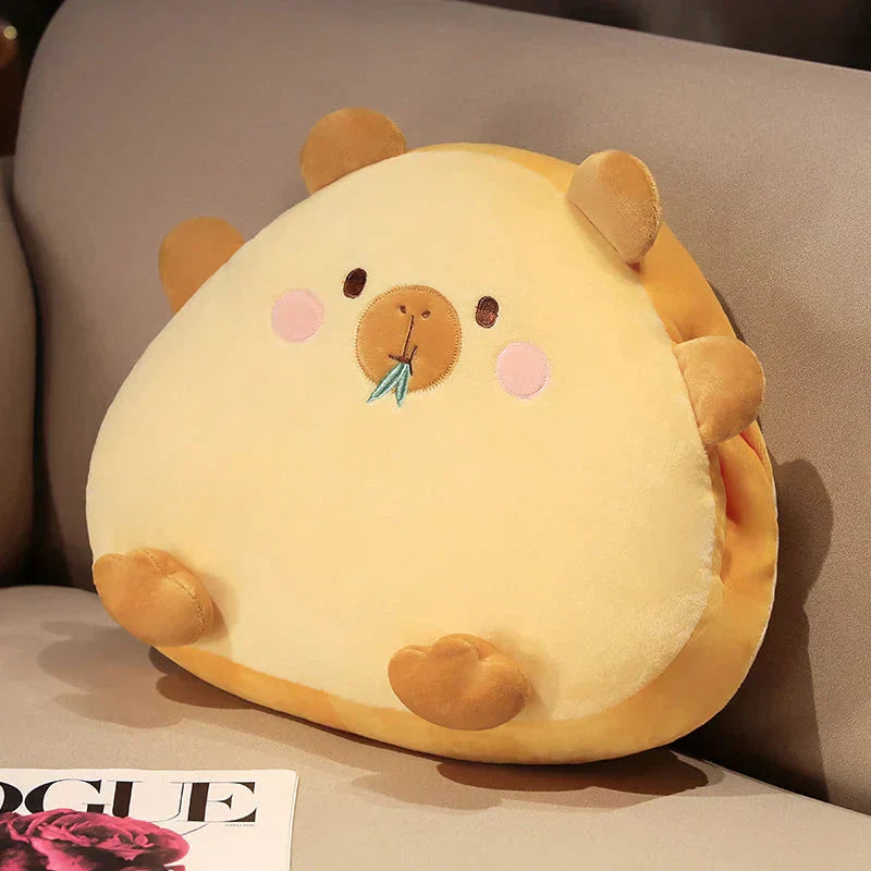 Niedliches Capybara-Kissen-Decken-Set
