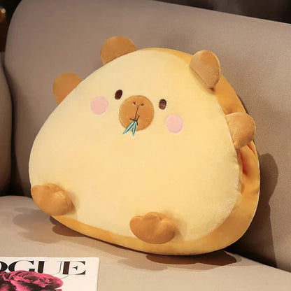 Niedliches Capybara-Kissen-Decken-Set